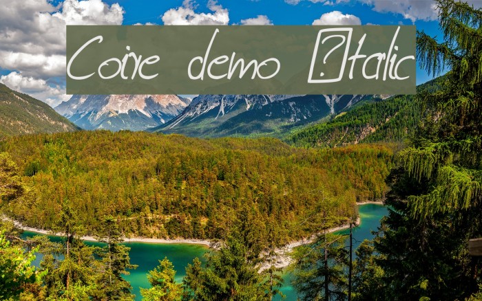 Coire demo Italic Caratteri examples