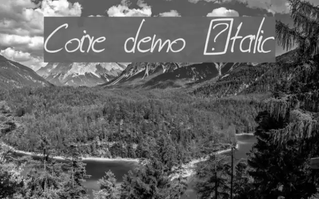 Coire demo Italic Caratteri examples