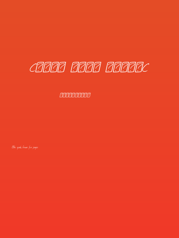 Coire demo Italic Poster