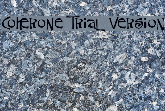 CokerOne Trial Version Schriftart examples