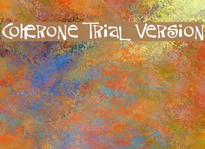 CokerOne Trial Version Schriftart examples