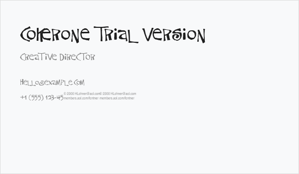 CokerOne Trial Version Business Card