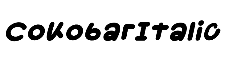 Cokobar Italic  フリーフォントのダウンロード
