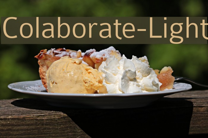 Colaborate-Light Font examples