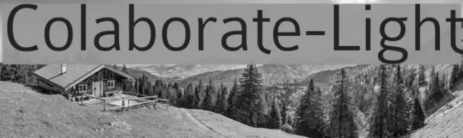 Colaborate-Light Font examples