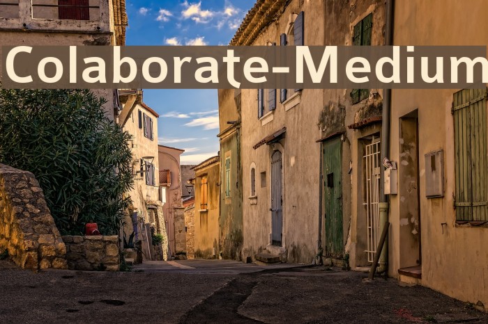 Colaborate-Medium Font examples