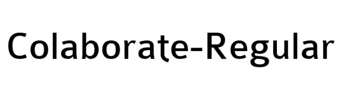 Colaborate-Regular  font caratteri gratis