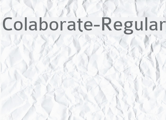 Colaborate-Regular Font examples