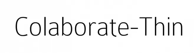 Colaborate-Thin  font caratteri gratis