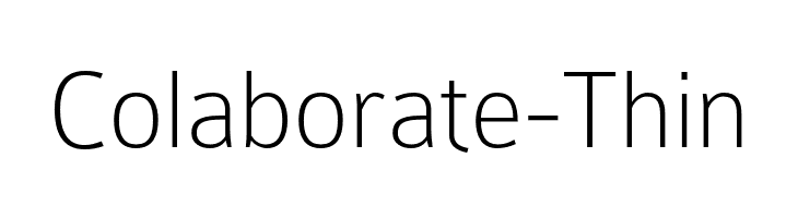 Colaborate-Thin  font caratteri gratis