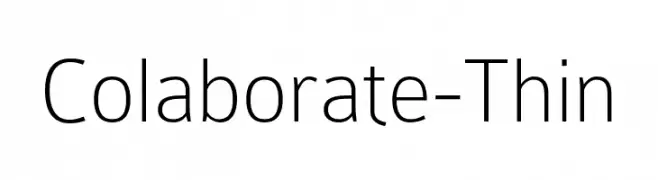 Colaborate-Thin  Frei Schriftart Herunterladen