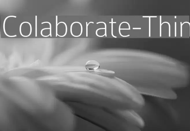 Colaborate-Thin Font examples
