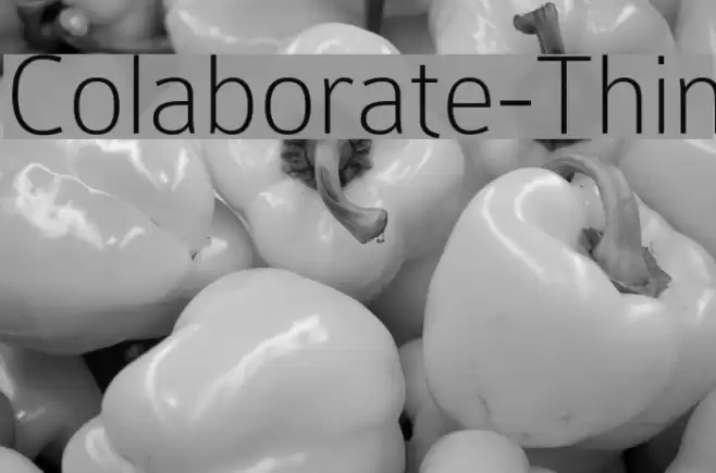 Colaborate-Thin Font examples