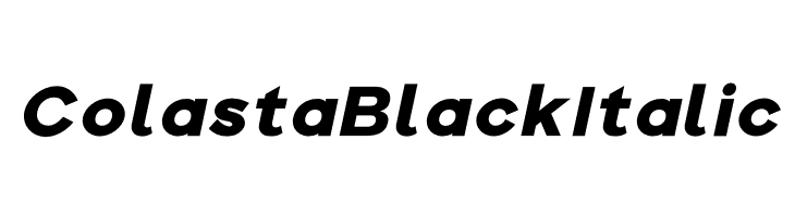 Colasta Black Italic  Frei Schriftart Herunterladen