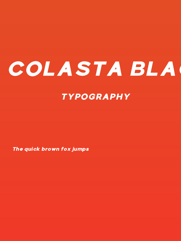 Colasta Black Italic Poster