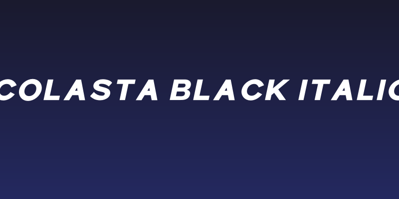 Colasta Black Italic Social Header