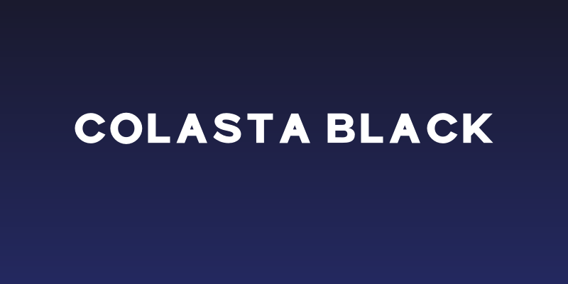 Colasta Black Social Header