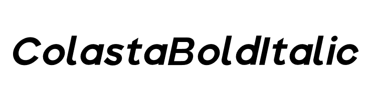 Colasta Bold Italic  Скачать бесплатные шрифты