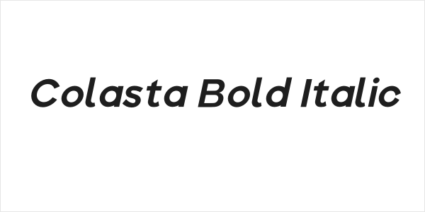 Colasta Bold Italic Logo