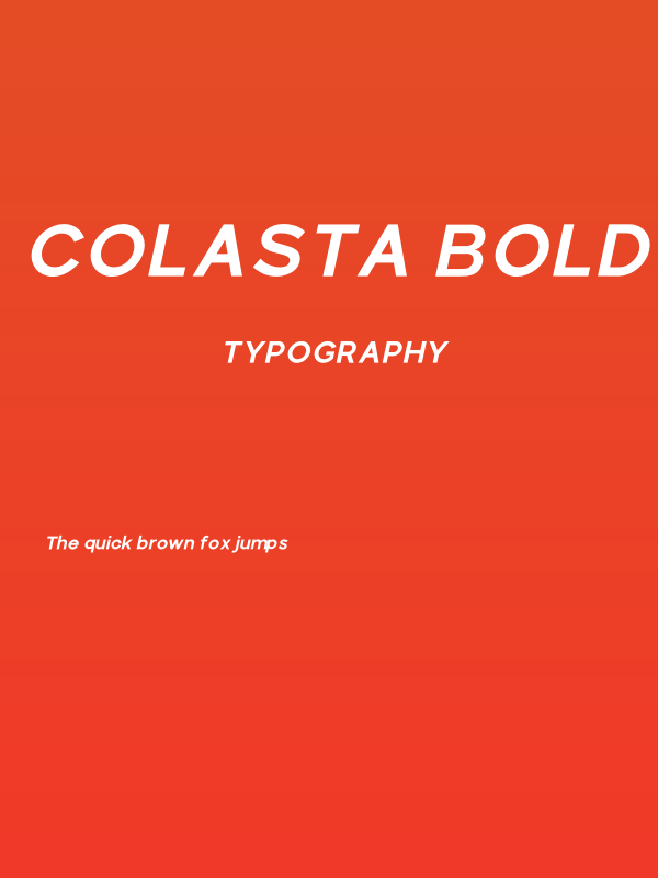 Colasta Bold Italic Poster