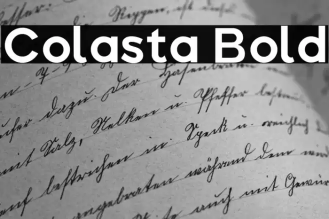 Colasta Bold Font examples