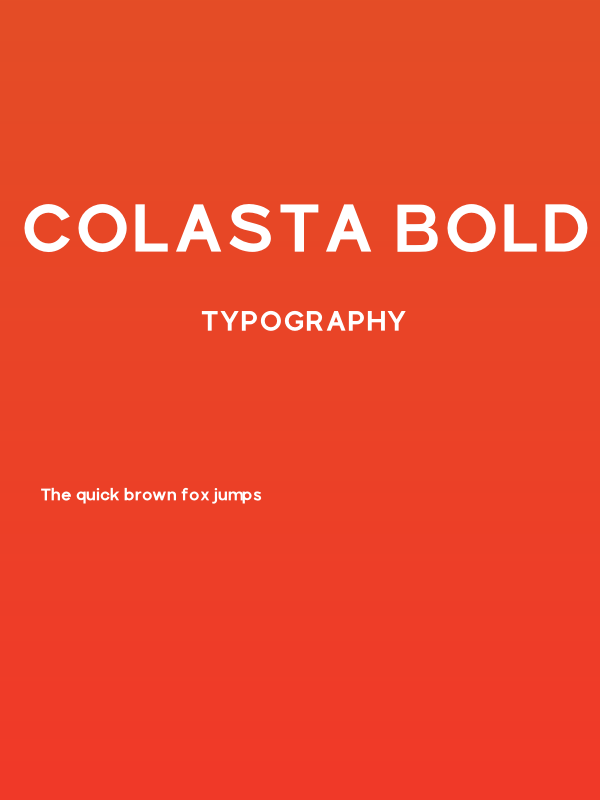Colasta Bold Poster