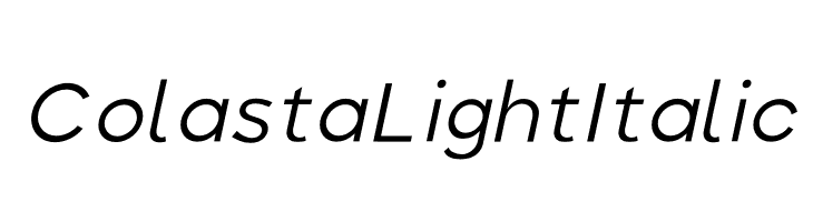 Colasta Light Italic  Descarca Fonturi Gratis