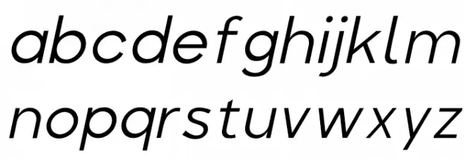 Colasta Light Italic फ़ॉन्ट लोअरकेस