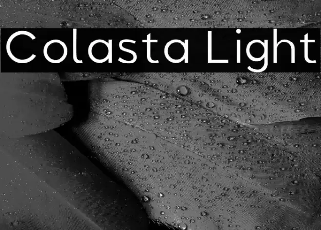 Colasta Light Font examples