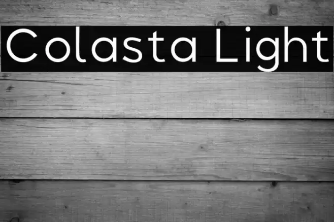 Colasta Light Font examples