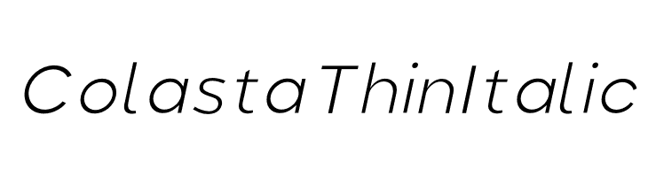 Colasta Thin Italic  フリーフォントのダウンロード