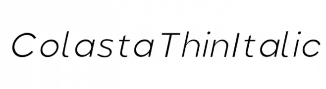 Colasta Thin Italic  Descarca Fonturi Gratis