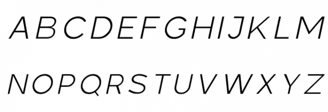 Colasta Thin Italic Fonte MAIÚSCULAS