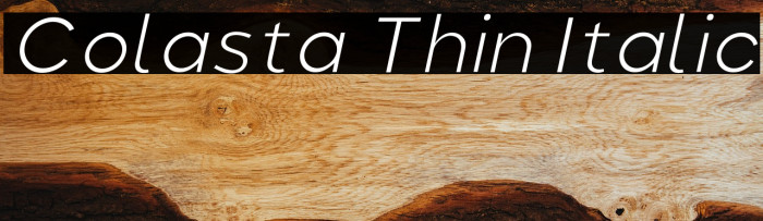 Colasta Thin Italic Example 1