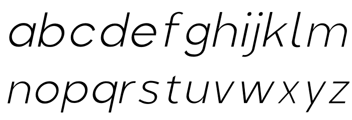 Colasta Thin Italic Font LOWERCASE