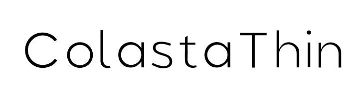 Colasta Thin  Скачать бесплатные шрифты