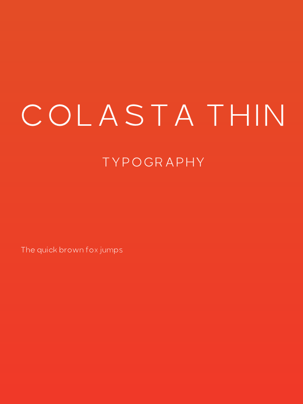 Colasta Thin Poster