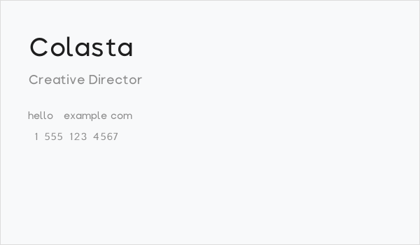 Colasta Business Card