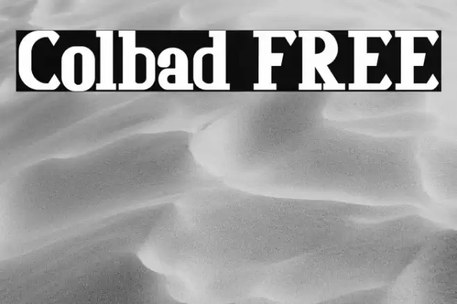 Colbad FREE Font examples