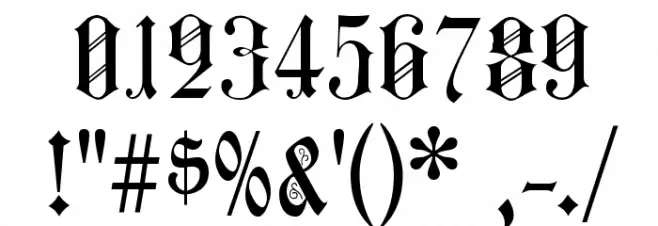 Colchester Black Font OTHER CHARS