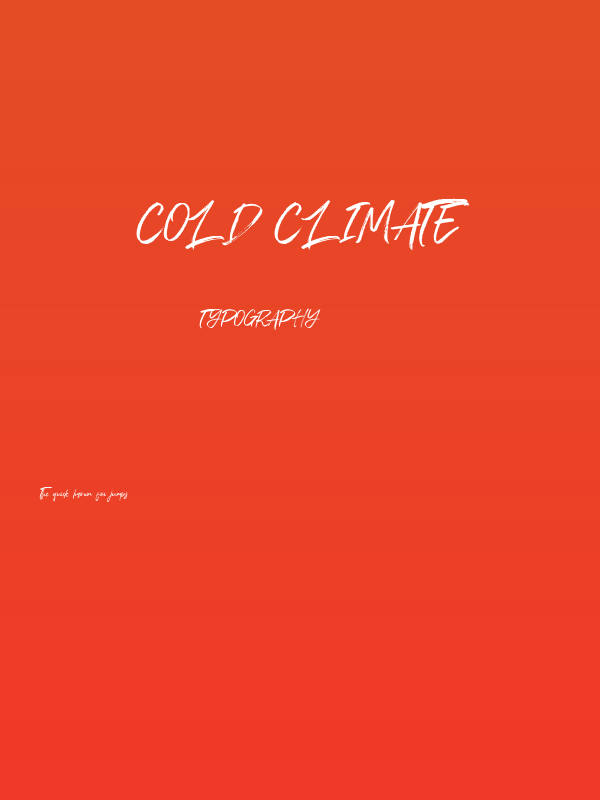 Cold Climate Poster