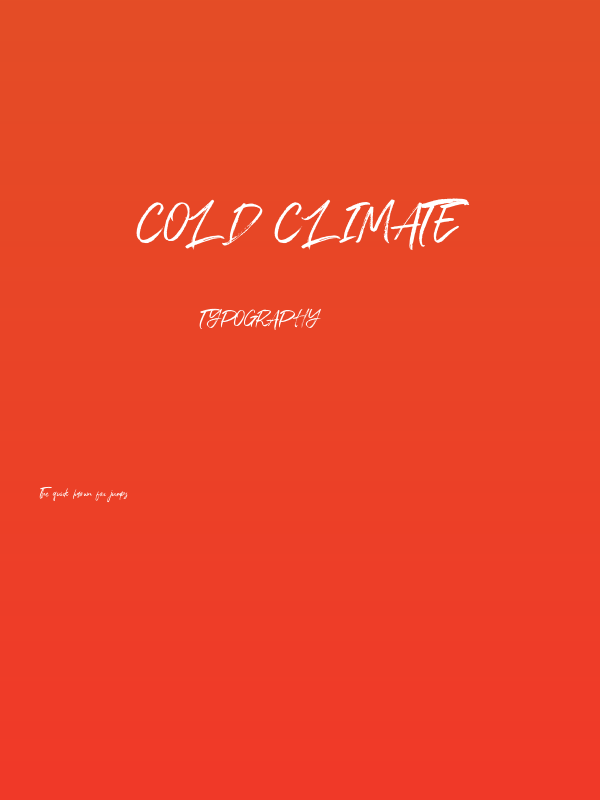Cold Climate Poster