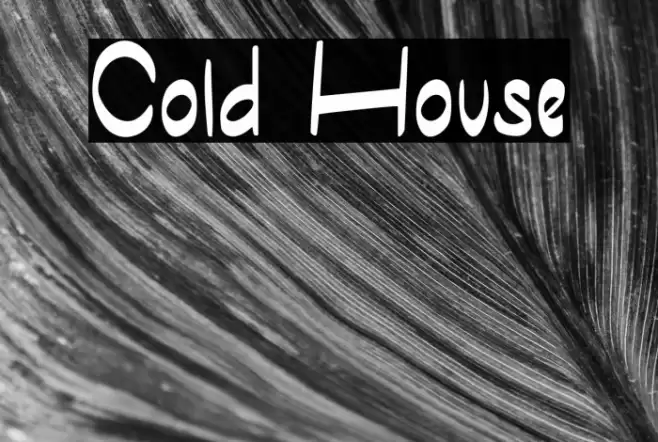 Cold House Font examples