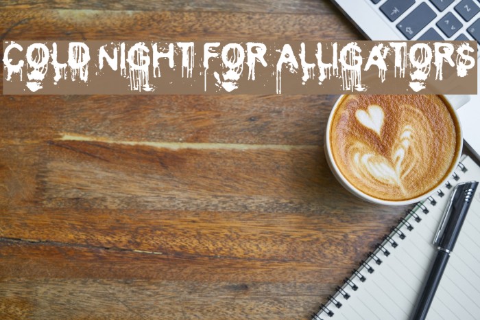 Cold Night for Alligators Fonte examples