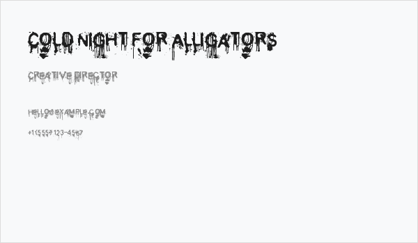 Cold Night for Alligators Business Card