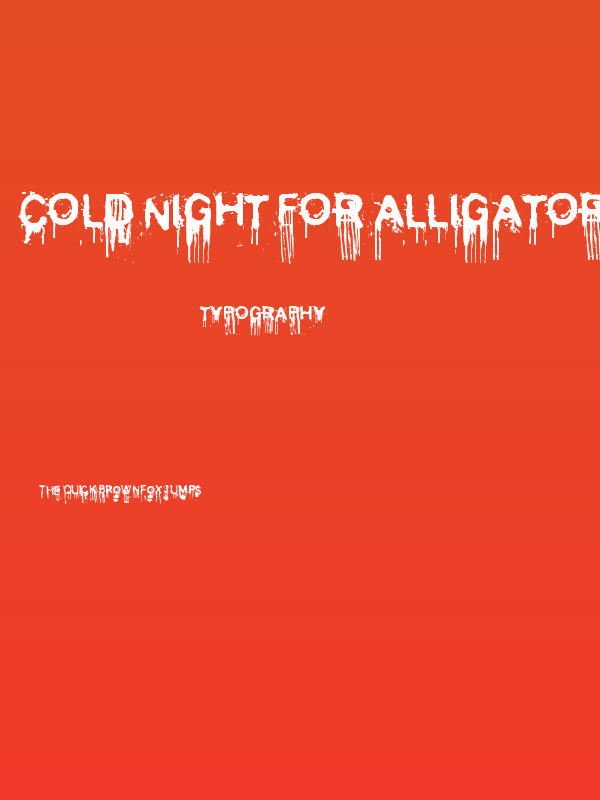 Cold Night for Alligators Poster