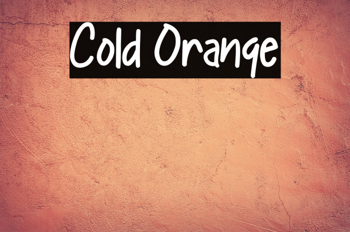 Cold Orange Example 1
