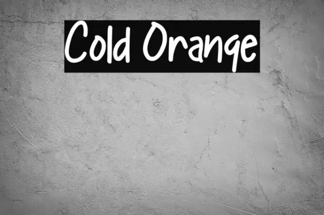 Cold Orange Font examples