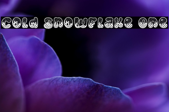 Cold Snowflake One Example 1
