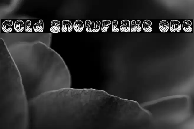 Cold Snowflake One Font examples